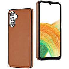 Funda Lujo Cuero Carcasa YB6 para Samsung Galaxy A34 5G Marron