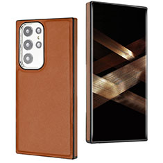 Funda Lujo Cuero Carcasa YB6 para Samsung Galaxy S24 Ultra 5G Marron