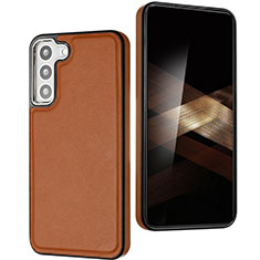 Funda Lujo Cuero Carcasa YB6 para Samsung Galaxy S25 5G Marron