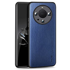 Funda Lujo Cuero Carcasa YM1 para Huawei Mate 60 Azul