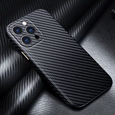 Funda Lujo Fibra de Carbon Carcasa Twill C01 para Apple iPhone 13 Pro Max Negro