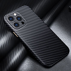 Funda Lujo Fibra de Carbon Carcasa Twill C01 para Apple iPhone 16 Pro Max Negro