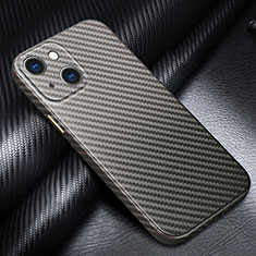 Funda Lujo Fibra de Carbon Carcasa Twill para Apple iPhone 13 Mini Gris