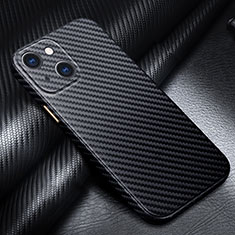 Funda Lujo Fibra de Carbon Carcasa Twill para Apple iPhone 14 Plus Negro