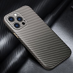 Funda Lujo Fibra de Carbon Carcasa Twill para Apple iPhone 15 Pro Max Gris