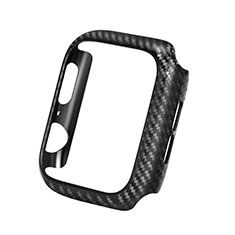 Funda Lujo Fibra de Carbon Carcasa Twill para Apple iWatch 5 40mm Negro