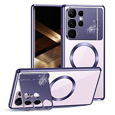 Funda Lujo Marco de Aluminio Carcasa 360 Grados LK1 para Samsung Galaxy S23 Ultra 5G Morado