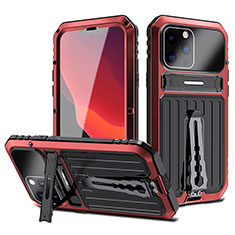 Funda Lujo Marco de Aluminio Carcasa 360 Grados LK3 para Apple iPhone 13 Pro Max Rojo