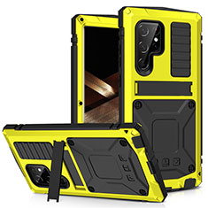 Funda Lujo Marco de Aluminio Carcasa 360 Grados M04 para Samsung Galaxy S24 Ultra 5G Amarillo