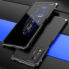Funda Lujo Marco de Aluminio Carcasa 360 Grados P01 para Xiaomi Mi 11i 5G (2022) Negro
