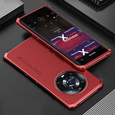 Funda Lujo Marco de Aluminio Carcasa 360 Grados para Huawei Honor Magic4 5G Rojo