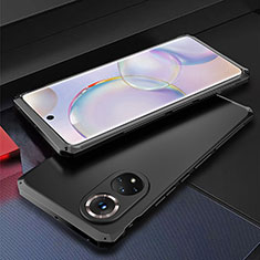 Funda Lujo Marco de Aluminio Carcasa 360 Grados para Huawei Nova 9 Negro