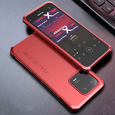 Funda Lujo Marco de Aluminio Carcasa 360 Grados para Xiaomi Mi 13 5G Rojo