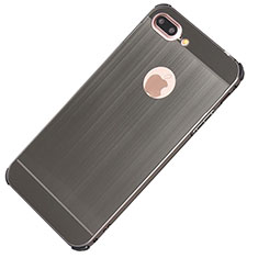 Funda Lujo Marco de Aluminio Carcasa M01 para Apple iPhone 7 Plus Gris Oscuro