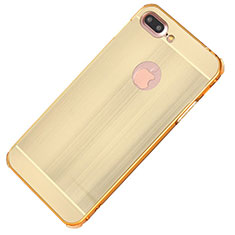 Funda Lujo Marco de Aluminio Carcasa M01 para Apple iPhone 7 Plus Oro