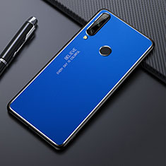 Funda Lujo Marco de Aluminio Carcasa M01 para Huawei Enjoy 10 Plus Azul