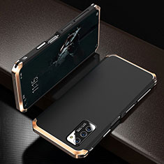 Funda Lujo Marco de Aluminio Carcasa M01 para Huawei Honor V30 5G Oro y Negro