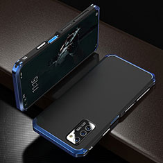 Funda Lujo Marco de Aluminio Carcasa M01 para Huawei Honor V30 Pro 5G Azul y Negro