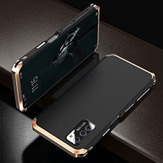 Funda Lujo Marco de Aluminio Carcasa M01 para Huawei Honor V30 Pro 5G Oro y Negro