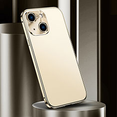 Funda Lujo Marco de Aluminio Carcasa M02 para Apple iPhone 14 Plus Oro