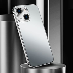 Funda Lujo Marco de Aluminio Carcasa M02 para Apple iPhone 15 Plata