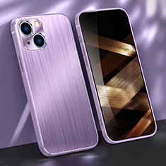 Funda Lujo Marco de Aluminio Carcasa M03 para Apple iPhone 15 Morado