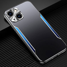 Funda Lujo Marco de Aluminio Carcasa M05 para Apple iPhone 13 Azul