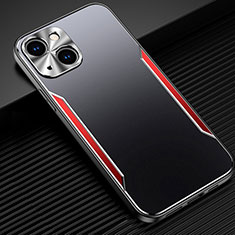 Funda Lujo Marco de Aluminio Carcasa M05 para Apple iPhone 13 Mini Rojo