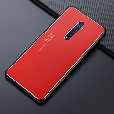 Funda Lujo Marco de Aluminio Carcasa M05 para Oppo Reno2 Rojo