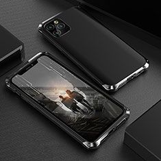 Funda Lujo Marco de Aluminio Carcasa para Apple iPhone 11 Pro Max Negro