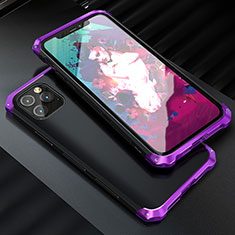 Funda Lujo Marco de Aluminio Carcasa para Apple iPhone 11 Pro Morado