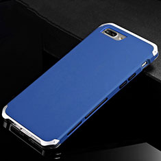 Funda Lujo Marco de Aluminio Carcasa para Apple iPhone 7 Plus Azul