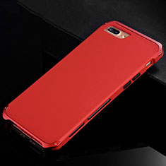 Funda Lujo Marco de Aluminio Carcasa para Apple iPhone 7 Plus Rojo