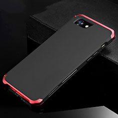 Funda Lujo Marco de Aluminio Carcasa para Apple iPhone 8 Rojo y Negro