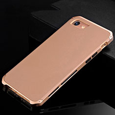 Funda Lujo Marco de Aluminio Carcasa para Apple iPhone SE (2020) Oro