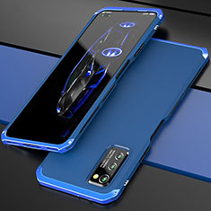 Funda Lujo Marco de Aluminio Carcasa para Huawei Honor View 30 Pro 5G Azul