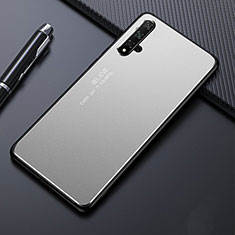 Funda Lujo Marco de Aluminio Carcasa para Huawei Nova 5 Pro Plata