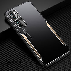 Funda Lujo Marco de Aluminio Carcasa para Huawei Nova 7 Pro 5G Oro