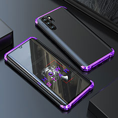 Funda Lujo Marco de Aluminio Carcasa para Huawei P30 Pro Morado