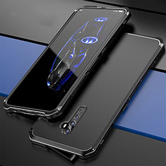 Funda Lujo Marco de Aluminio Carcasa para Oppo Reno2 Negro