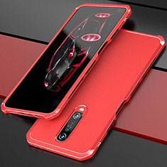 Funda Lujo Marco de Aluminio Carcasa para Xiaomi Poco X2 Rojo