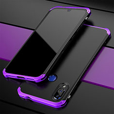 Funda Lujo Marco de Aluminio Carcasa para Xiaomi Redmi Note 7 Morado