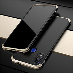Funda Lujo Marco de Aluminio Carcasa para Xiaomi Redmi Note 7 Oro y Negro