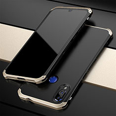 Funda Lujo Marco de Aluminio Carcasa para Xiaomi Redmi Note 7 Pro Oro y Negro