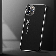 Funda Lujo Marco de Aluminio Carcasa T01 para Apple iPhone 11 Pro Negro