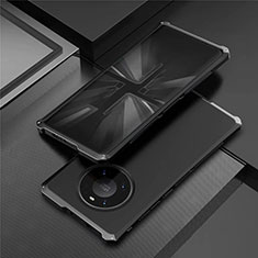 Funda Lujo Marco de Aluminio Carcasa T01 para Huawei Mate 40 Pro Negro