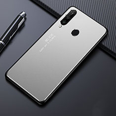 Funda Lujo Marco de Aluminio Carcasa T01 para Huawei P30 Lite XL Plata