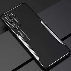 Funda Lujo Marco de Aluminio Carcasa T01 para Huawei P40 Lite 5G Plata