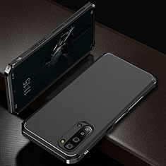 Funda Lujo Marco de Aluminio Carcasa T01 para Oppo K7 5G Negro