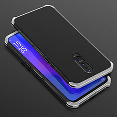 Funda Lujo Marco de Aluminio Carcasa T01 para Oppo R17 Pro Plata y Negro